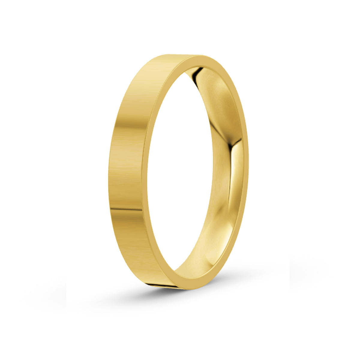 Women's Classic Flat Yellow Gold Ring