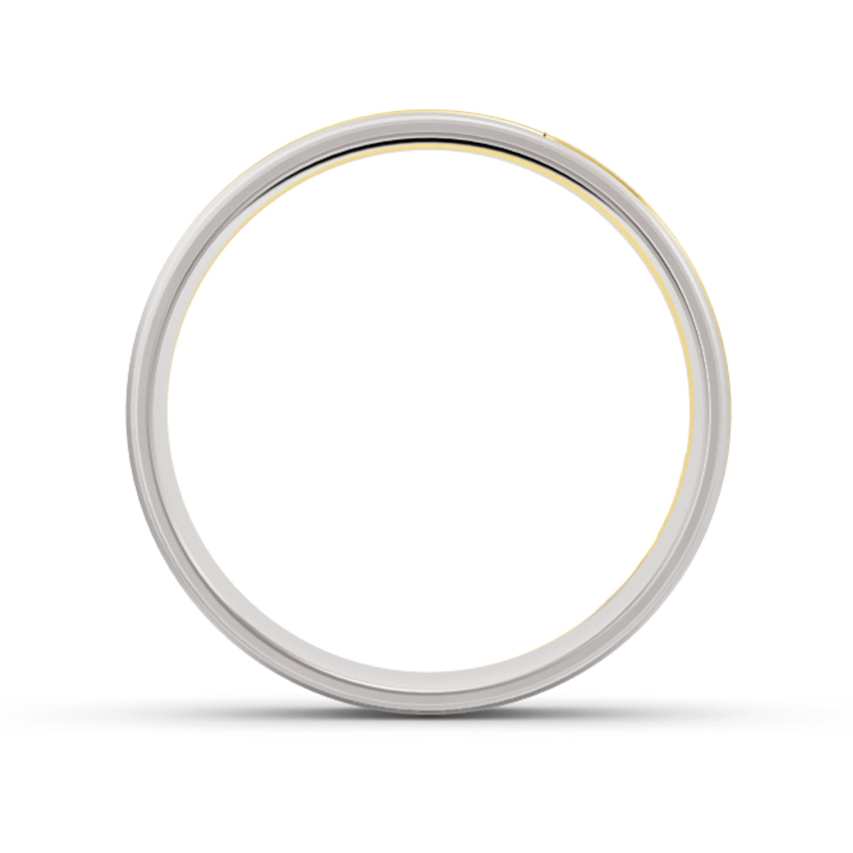 Men's Curved Channel Gold Ring