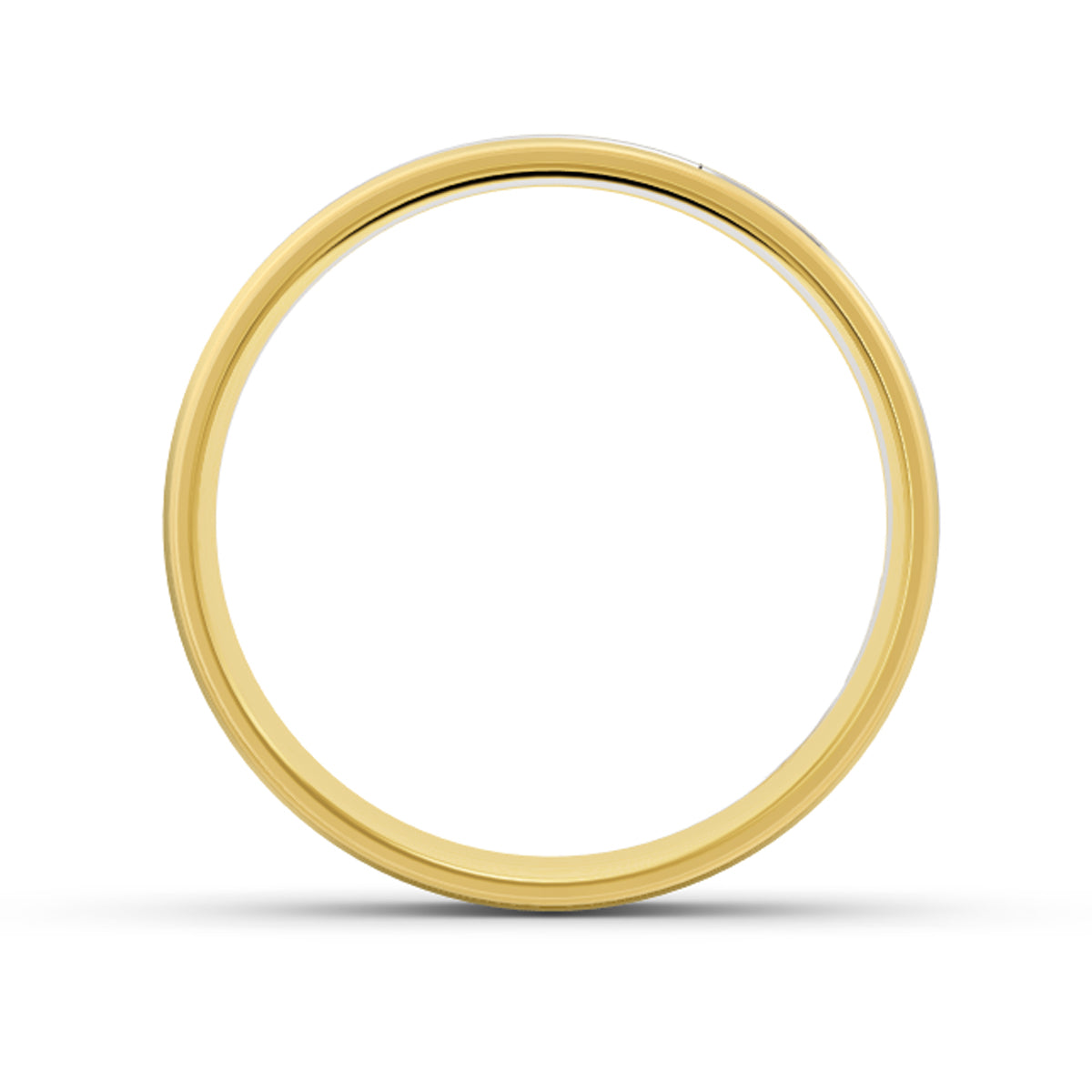 Men's Curved Channel Gold Ring