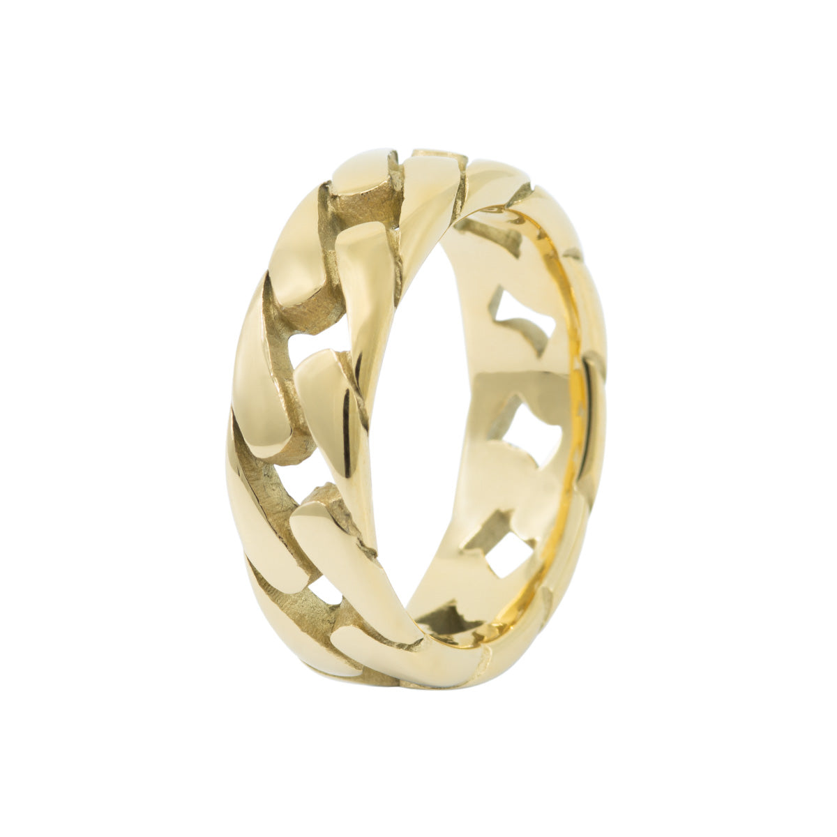 Men's Gold Chain Link Ring