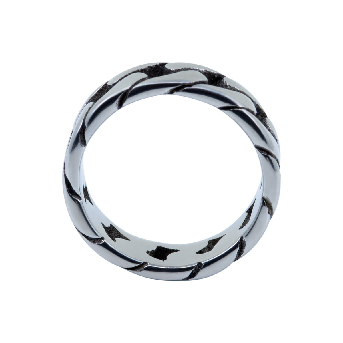Men's Silver Chain Link Ring