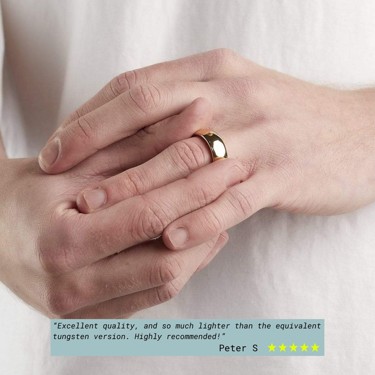 Men's Classic Gold Titanium Ring