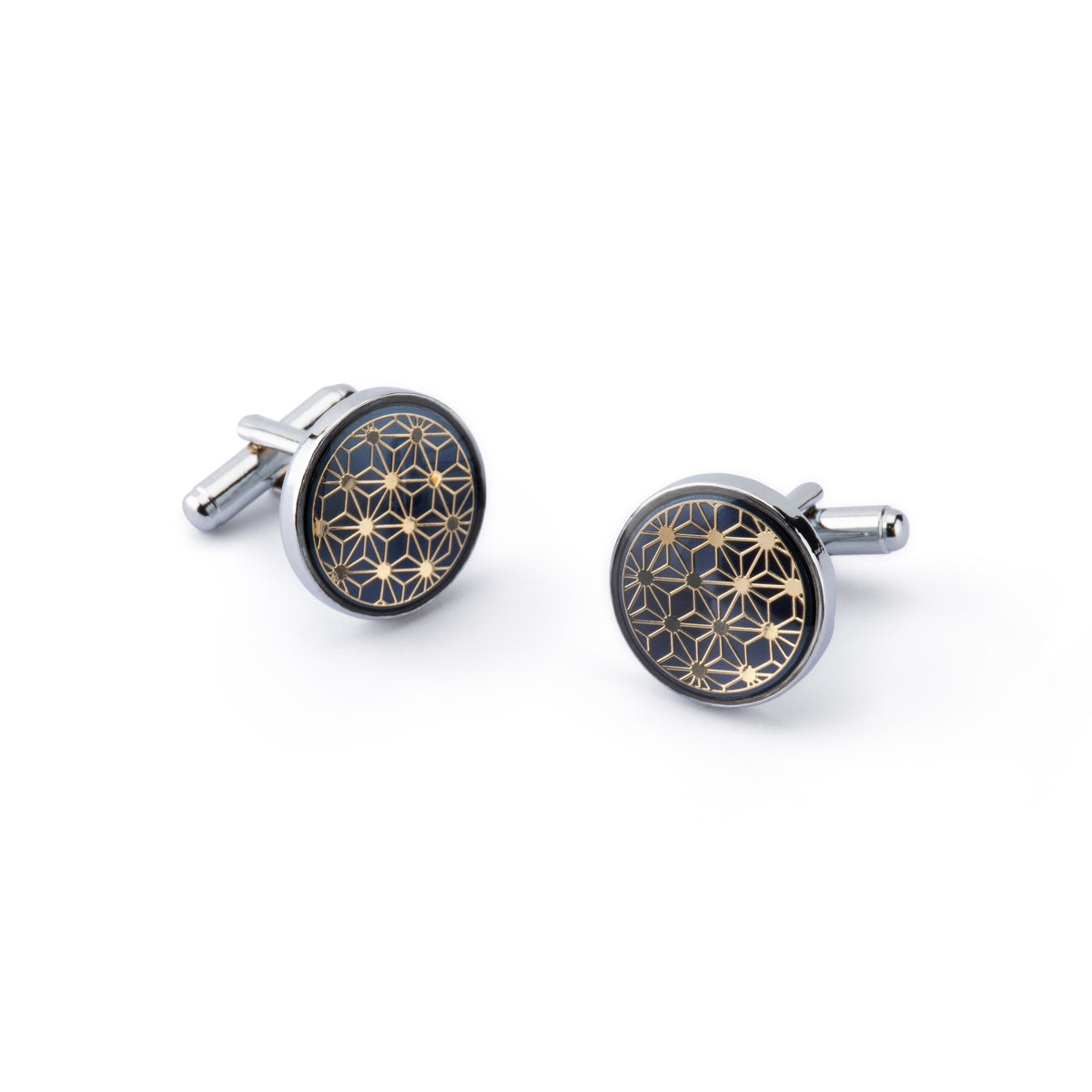 Blueprint Round Cufflinks