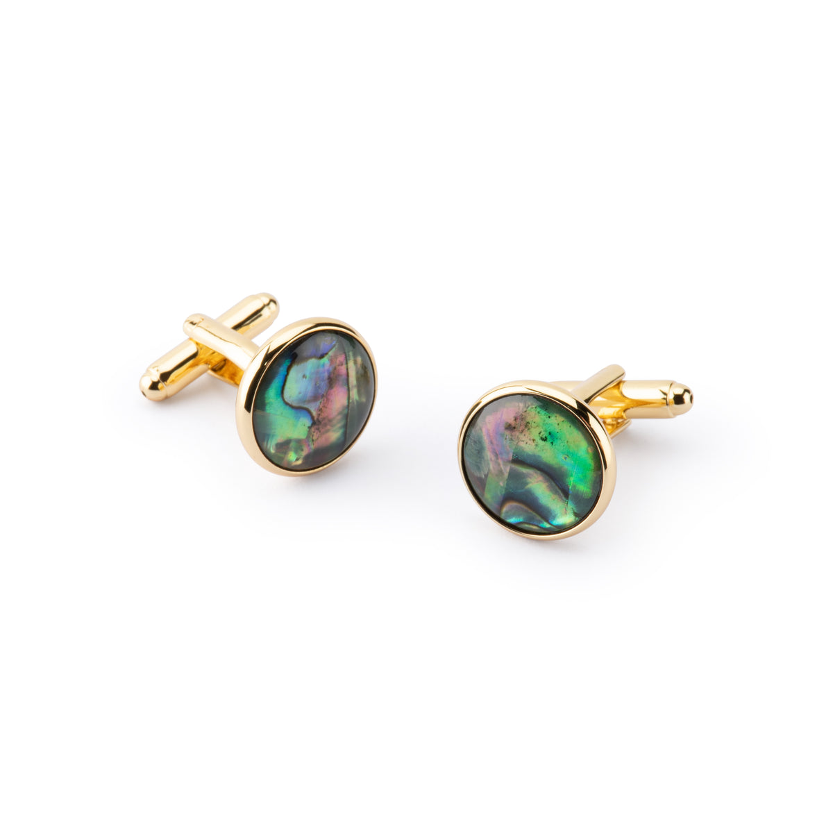 Abalone Shell Round Cufflinks
