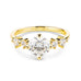 Round Cluster Accent Moissanite Engagement Ring