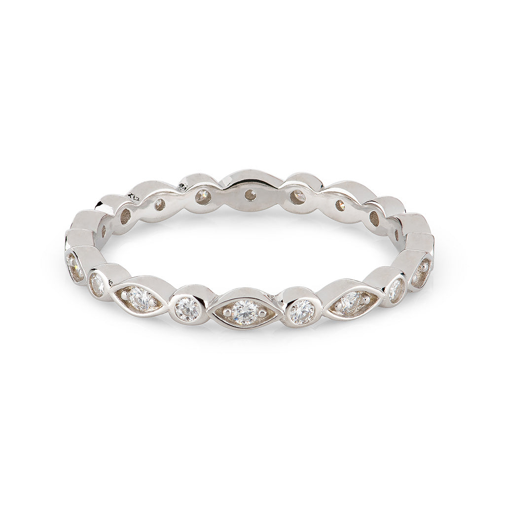 Marquise Moissanite Eternity Band