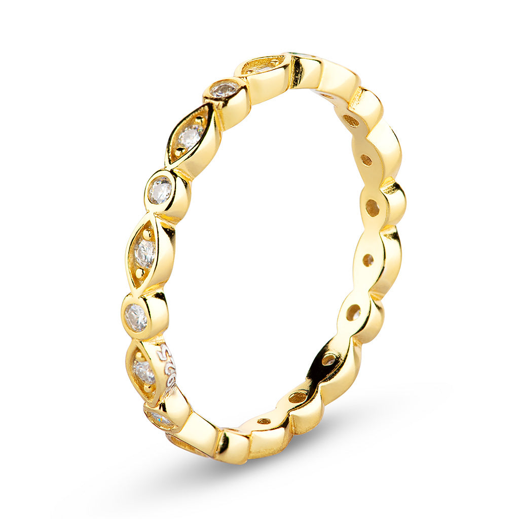Marquise Moissanite Eternity Band