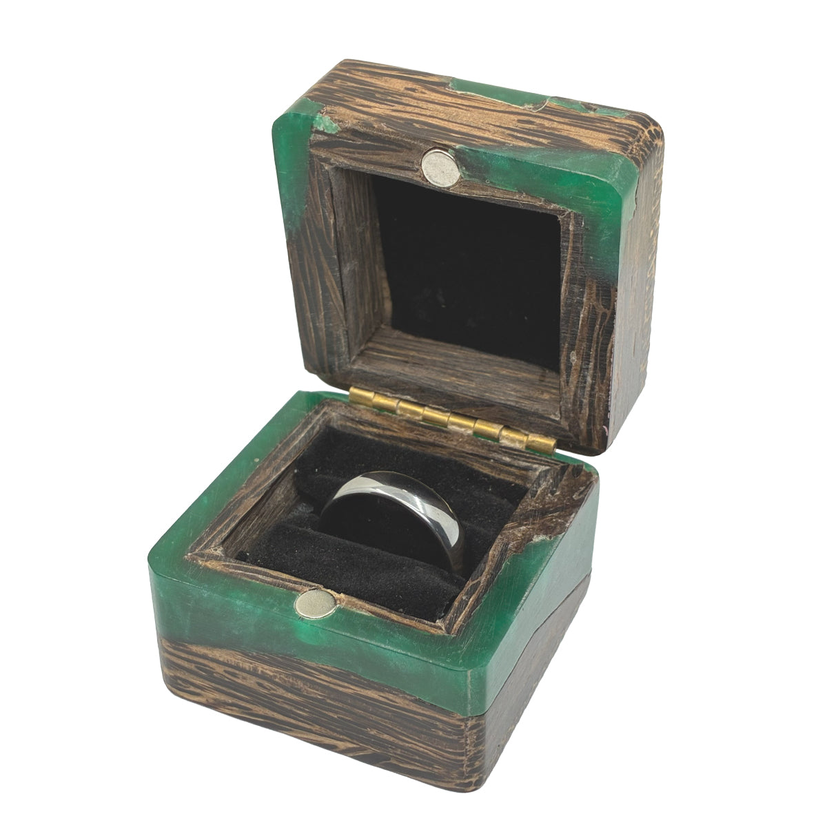 Emerald Resin Ring Box