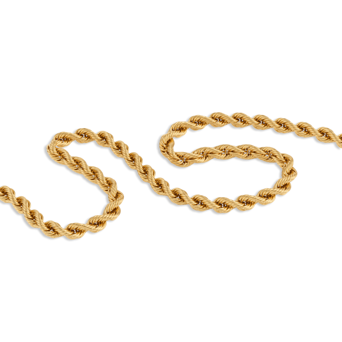 Gold Rope Chain Necklace