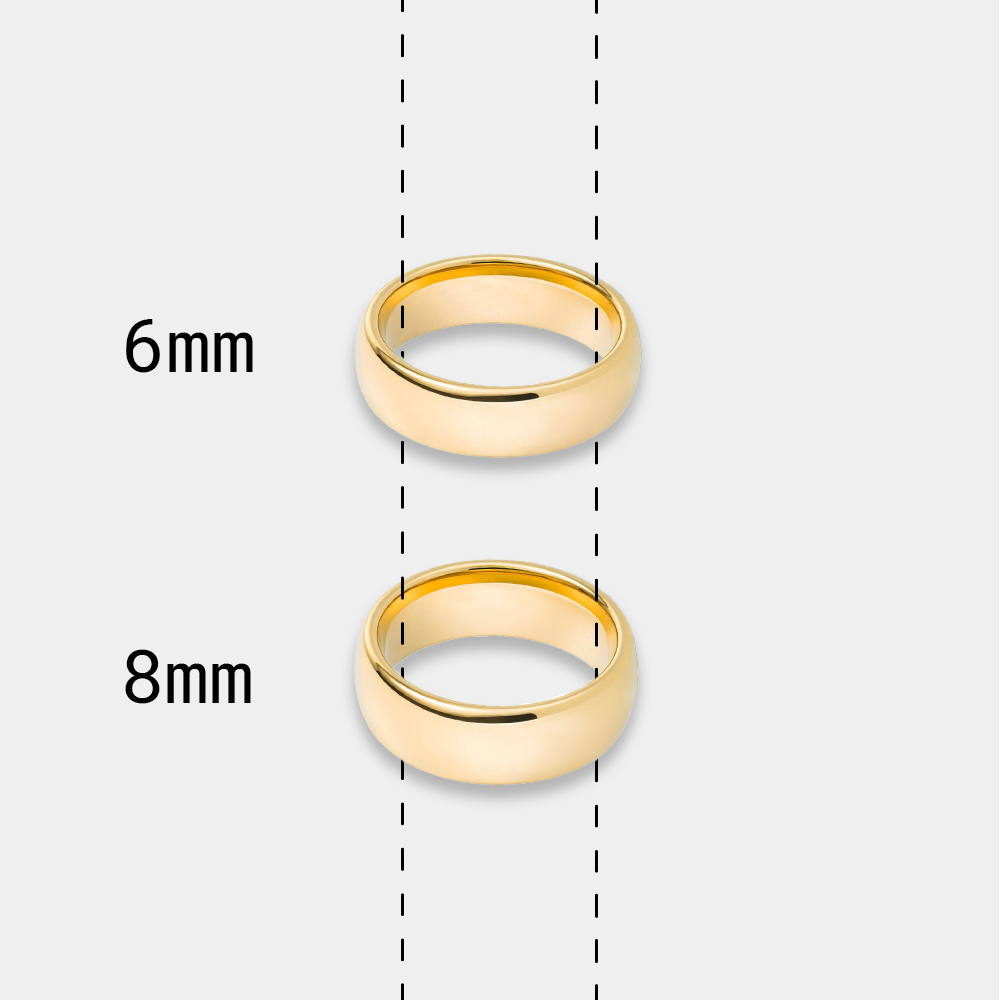 Men&#39;s Classic Gold Titanium Ring