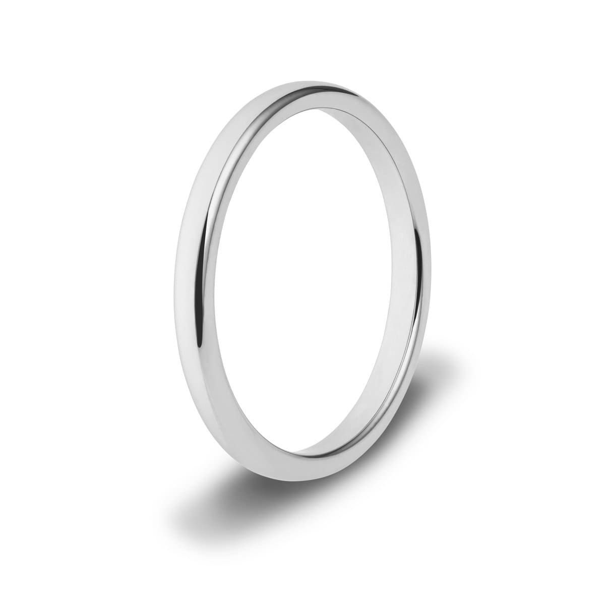 2mm Silver Tungsten Ring