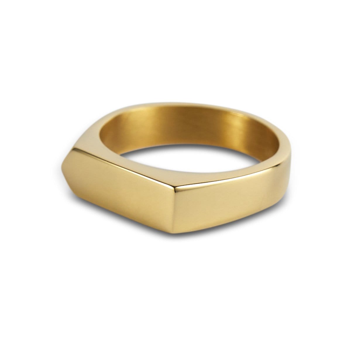 Gold Bar Signet Ring