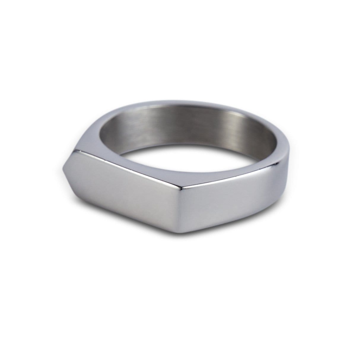 Silver Bar Signet Ring