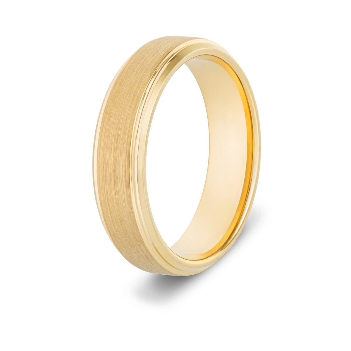 Women's Brushed Gold Tungsten Ring Tungsten Wedding Rings