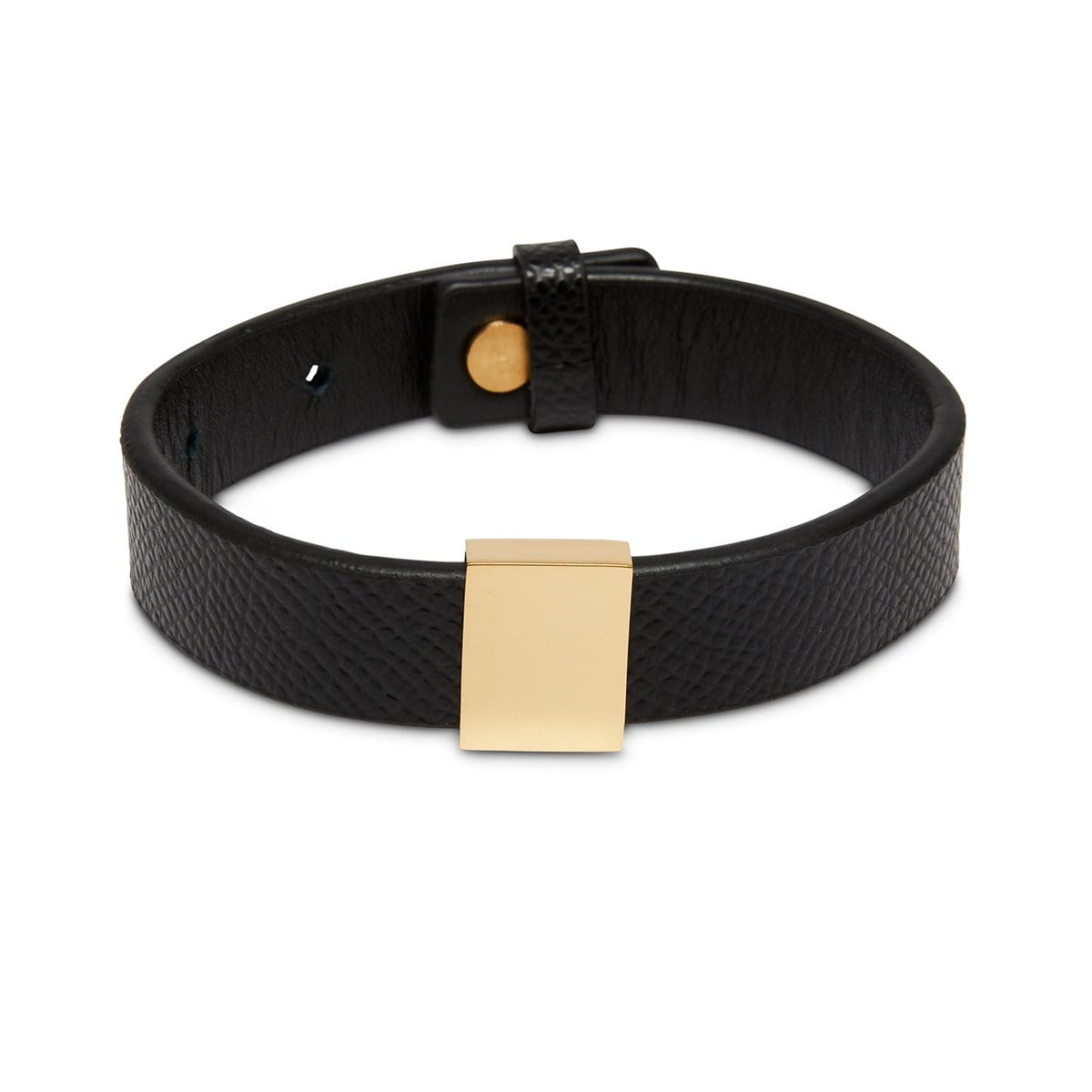 Men’s Adjustable Leather Bar Bracelet