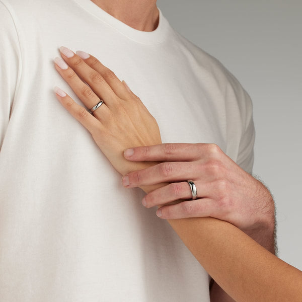 Classic Silver Tungsten Ring Set - ETRNL