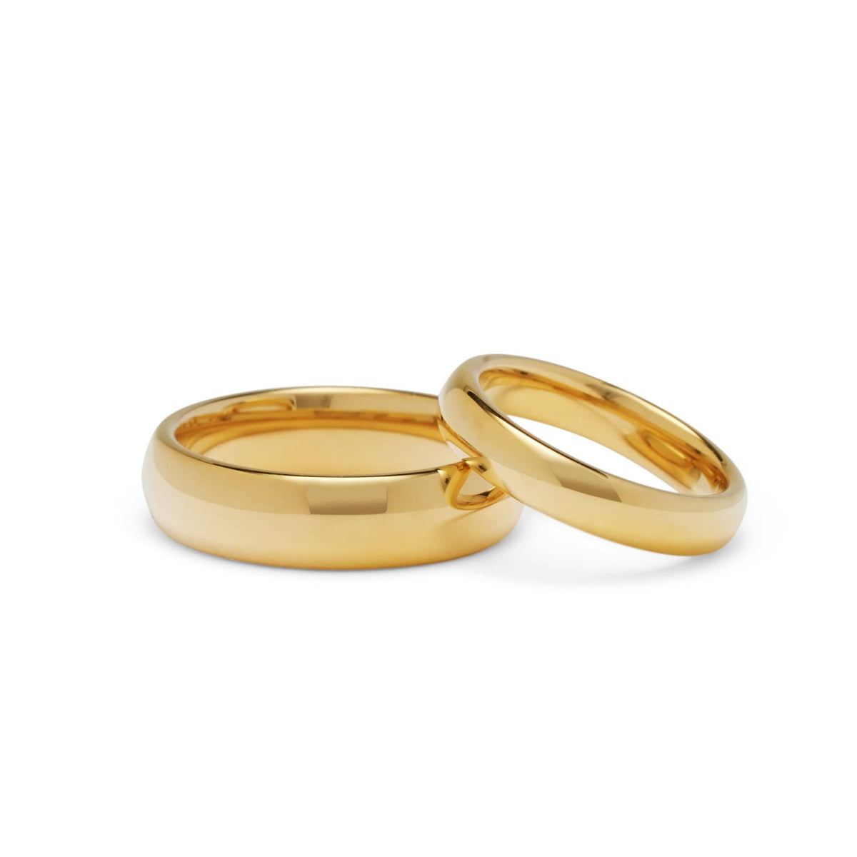 Classic Gold Tungsten Ring Set