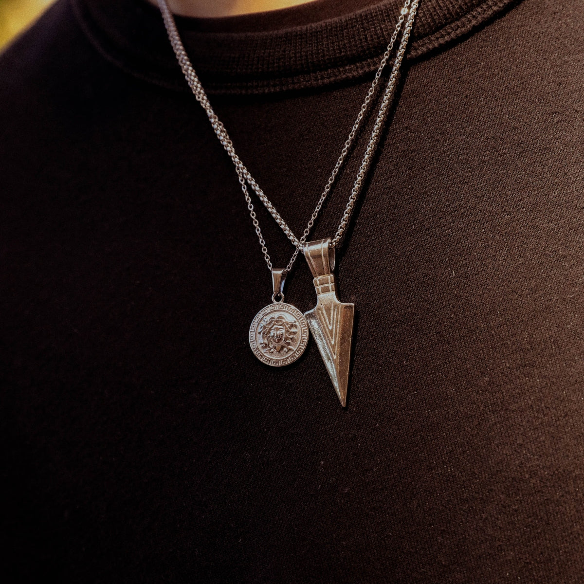 Silver Arrow Pendant Necklace