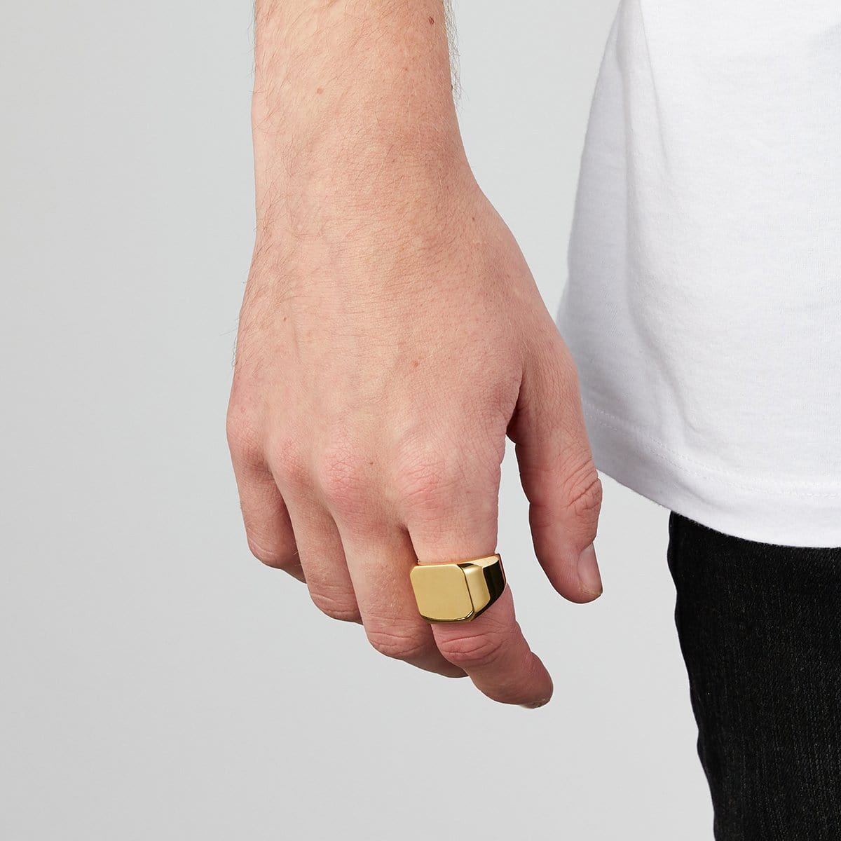 Men’s Gold Square Signet Ring