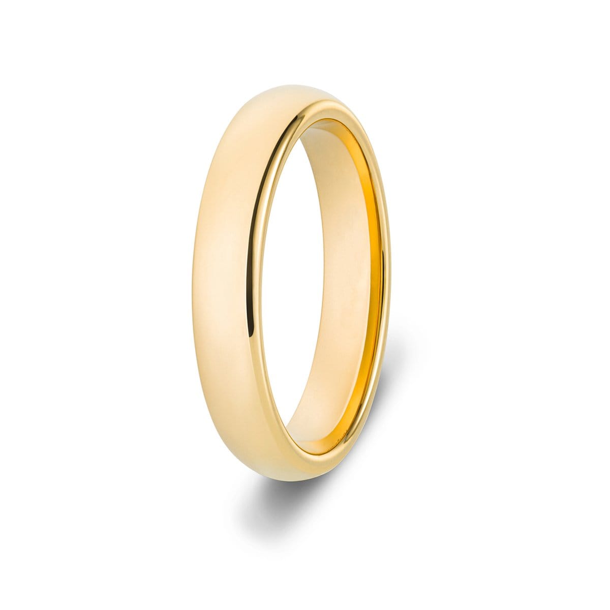 Women&#39;s 4mm Classic Gold Tungsten Ring