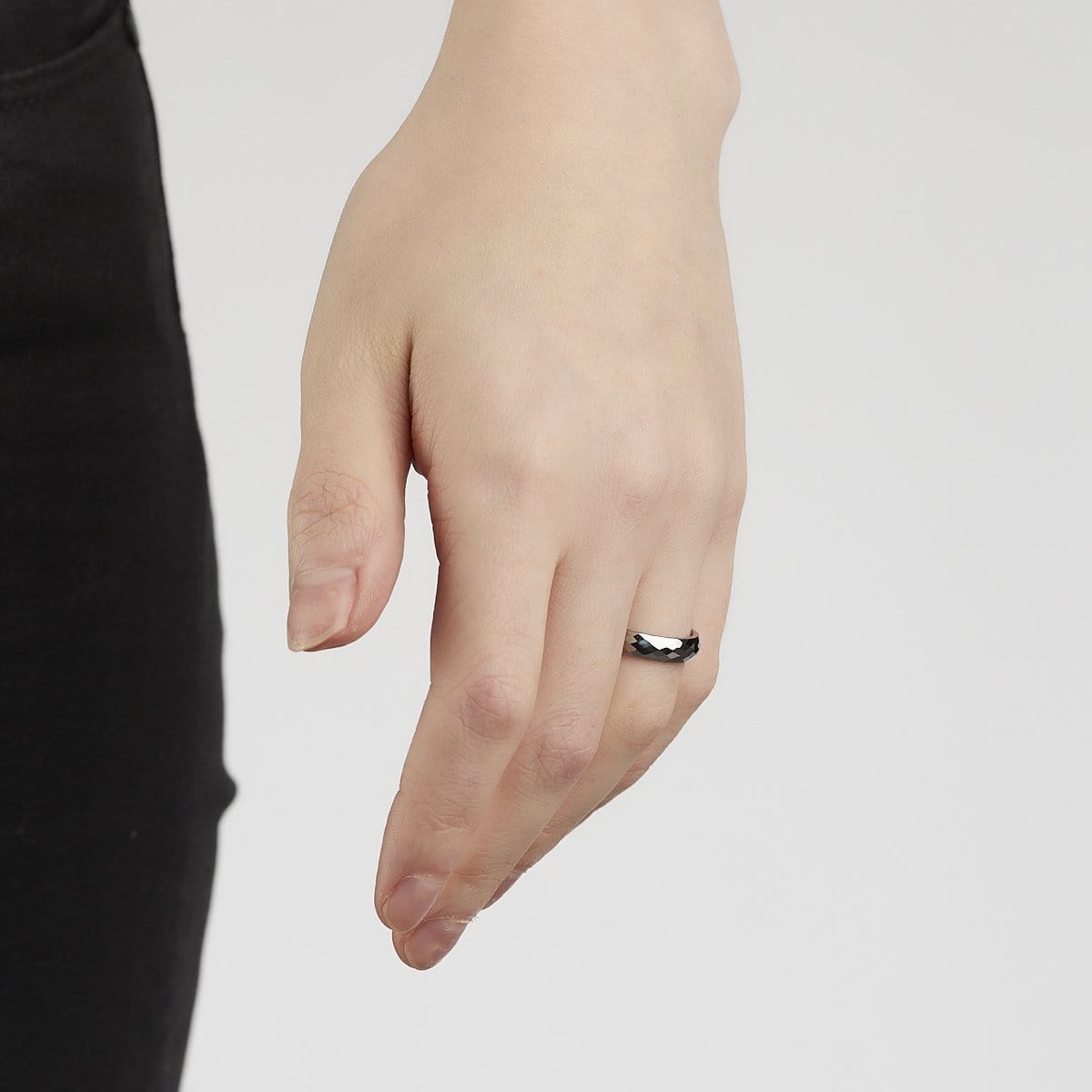 Women’s Multifaceted Tungsten Ring