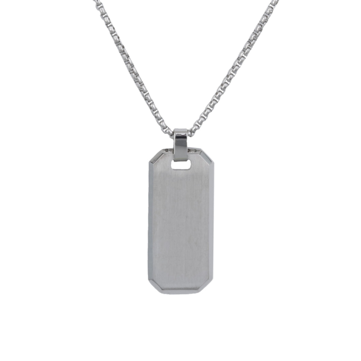 Silver Classic Dog Tag Necklace