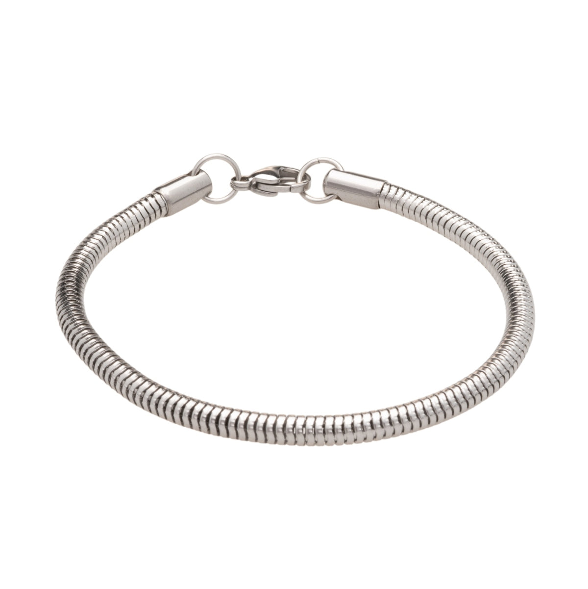 Silver Round Snake Chain Bracelet (4mm)