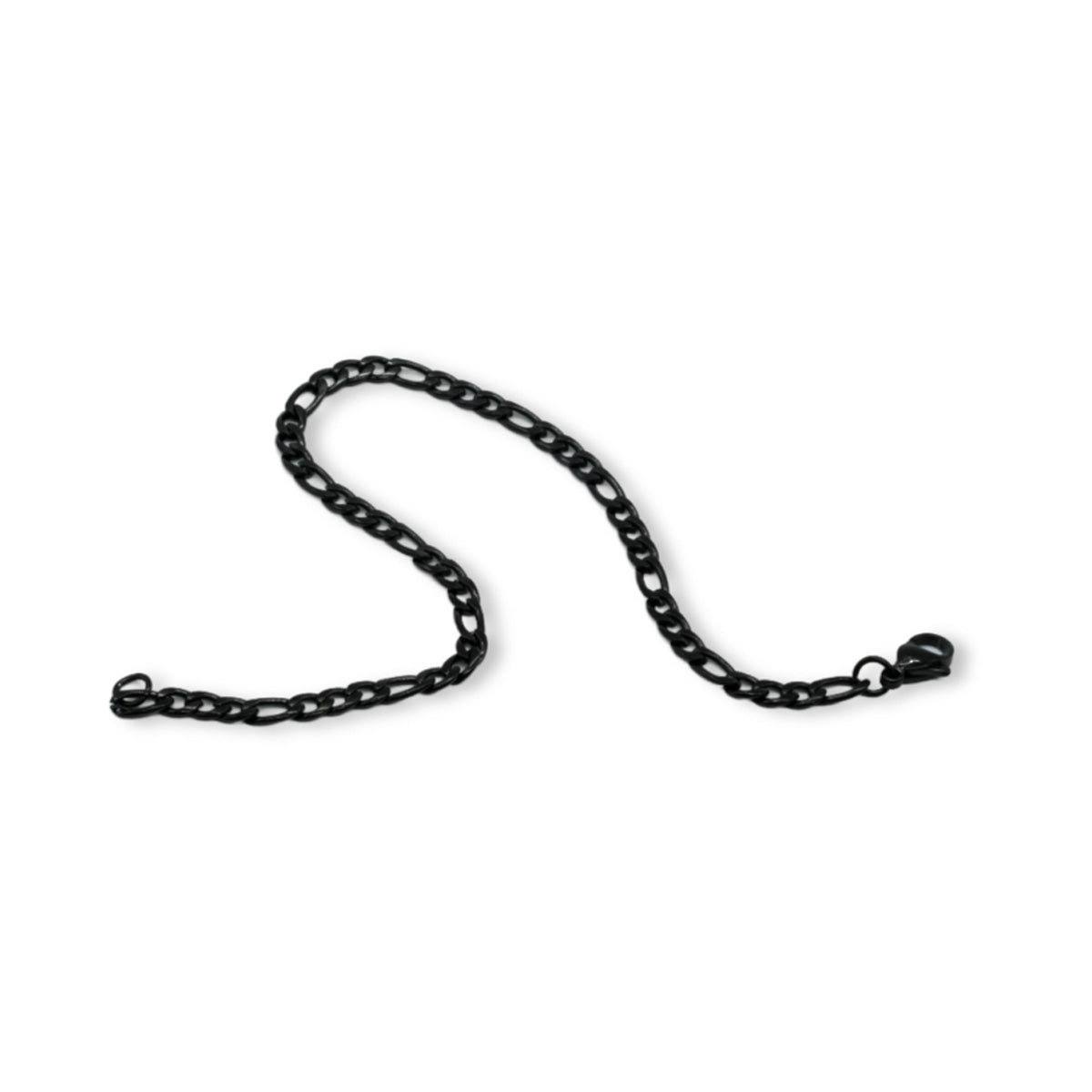 Black Figaro Chain Bracelet (4mm)