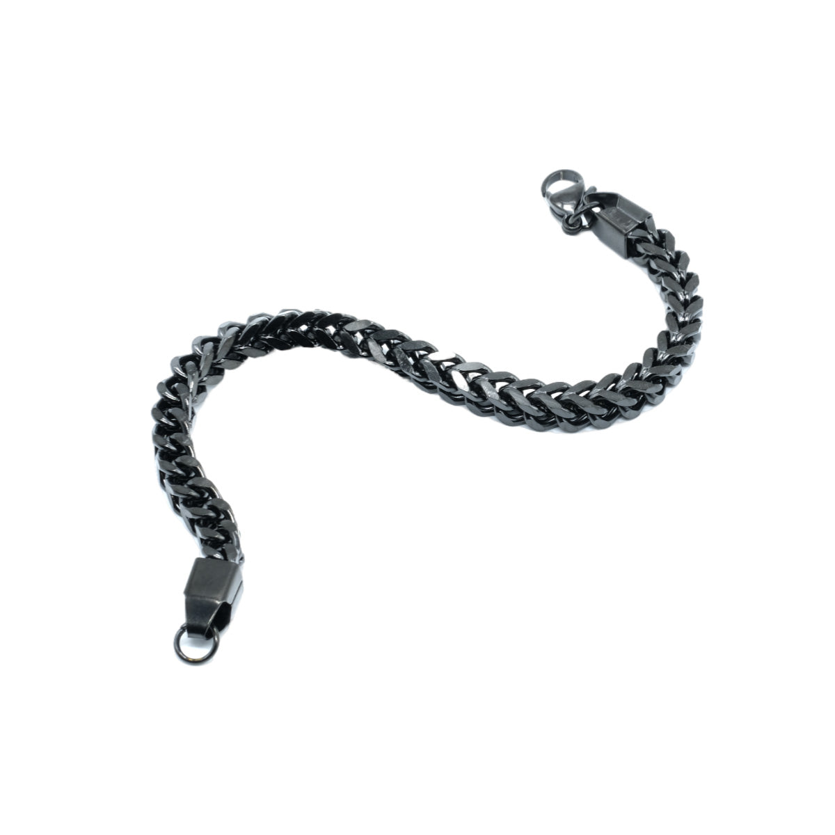 Black Franco Chain Bracelet (6mm)