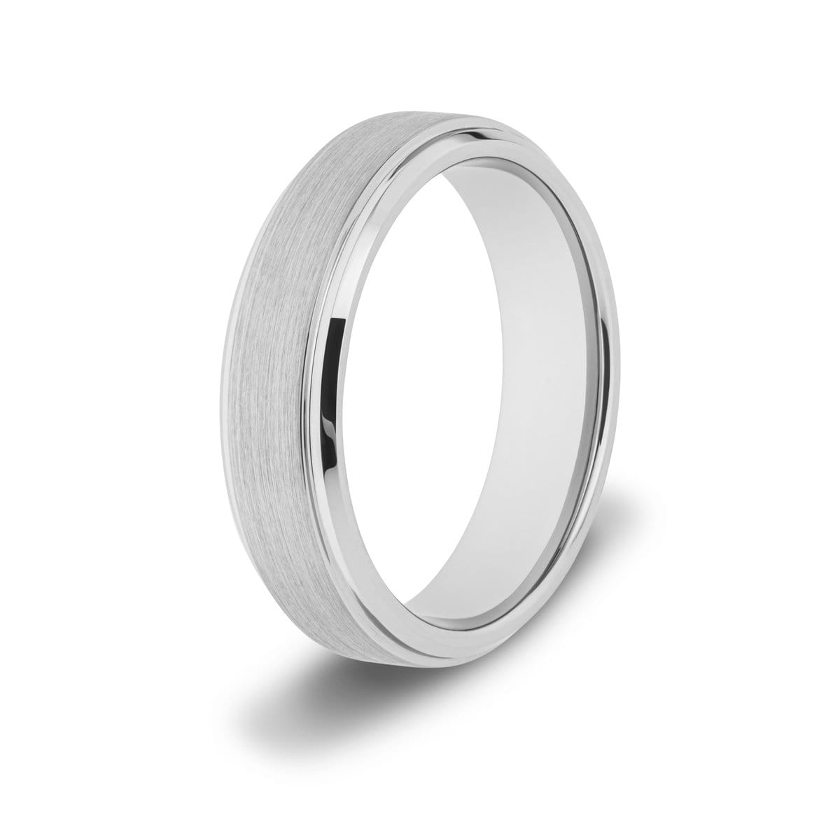 Men’s Brushed Silver Tungsten Ring
